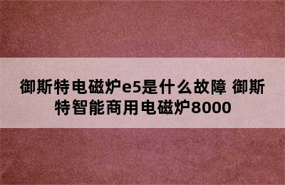 御斯特电磁炉e5是什么故障 御斯特智能商用电磁炉8000